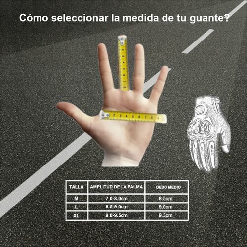 Guantes Moto ITALIKA aptos pantalla táctil protección nudillos ROJOS
