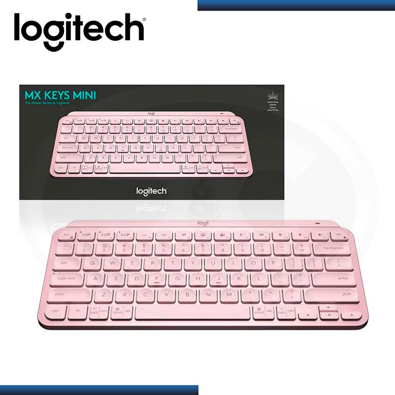 Logitech MX Keys Mini Teclado Inalambrico Multi Device Minimalista Retroiluminado Rosa