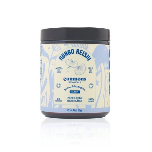 Hongo Adaptógeno Reishi 80g Commons Polvo 100% Orgánico