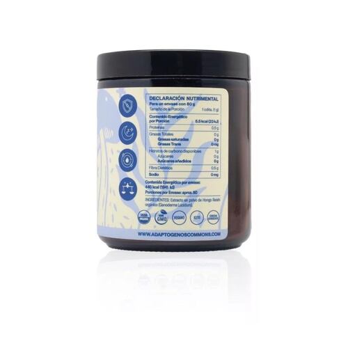 Hongo Adaptógeno Reishi 80g Commons Polvo 100% Orgánico