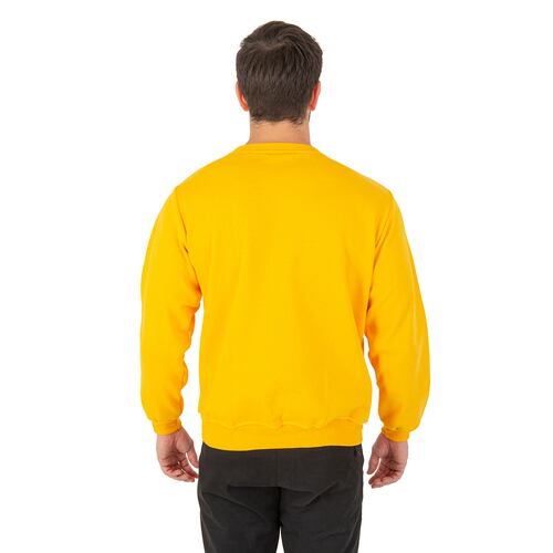 Sudadera Hombre Felpa Stretch Cuello Redondo Básico Chili Beans Color Amarillo.