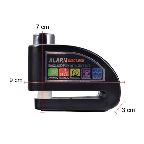Bloqueo Freno de Disco Impermeable Alarma de Moto Candado