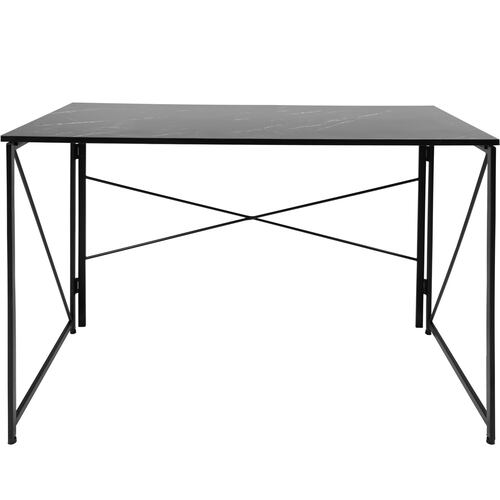 Mesa Plegable Escritorio Estilo Industrial de Marmol Negro