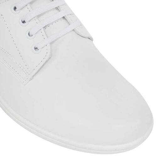 Choclos de piel con agujeta para enfermera, marca Flexi, color blanco, mod. 181897