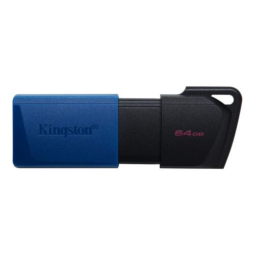 Memoria USB de 64 GB, Kingston DataTraveler Exodia M, USB 3.2 Gen 1, Negro con Azul.