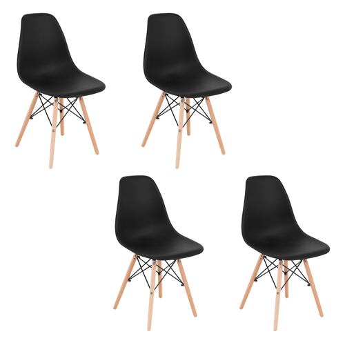4 Sillas Onof Tipo Eames Minimalistas y Ergonómicas, Sillas para Comedor Restaurante y Cocina