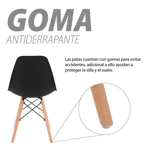 4 Sillas Onof Tipo Eames Minimalistas y Ergonómicas, Sillas para Comedor Restaurante y Cocina