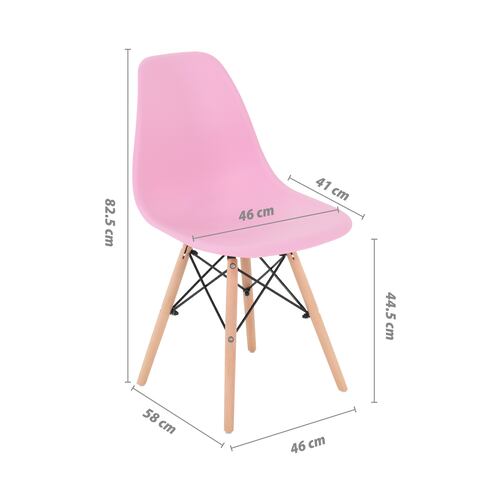 4 Sillas Onof Tipo Eames Minimalistas y Ergonómicas, Sillas para Comedor Restaurante y Cocina