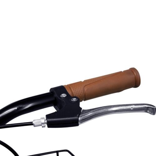 Bicicleta Vintage Retro R26 Clasica Urbana 6 Velocidades Canastilla Plegable Asiento Ajustable Frenos V.Break Negra Centurfit 
