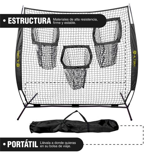 Red de Lanzamiento de Fútbol Altera 210 x 290 cm, Equipo de Entrenamiento con 3 Zonas de Objetivo