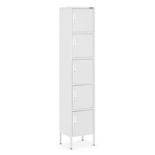 Locker Metálico Guardex  Vertical 180 cm, 5 Gavetas con Cerradura para Oficina Escuela Gimnasio