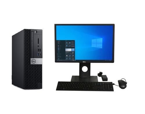 PC DELL OptiPlex 7070 SFF, Intel Core i5 de 9a, 8GB RAM, 256GB SSD, Monitor 19",EQUIPO CLASE A, REACONDICIONADO