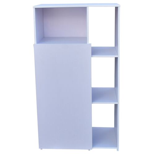 Hogare Mueble Alacena Despensero Organizador Practico Multiusos de melamina de alta resistencia, con puerta y estantes Color Blanco
