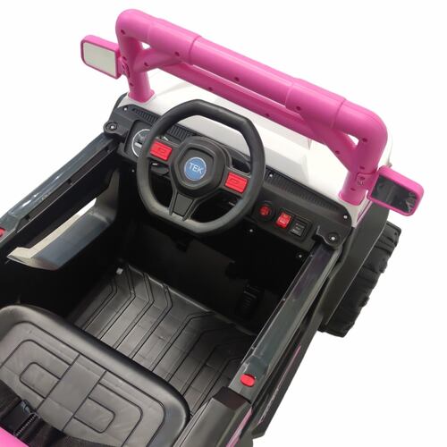 Montable Electrico Control Remoto 5KM/H Musica 12V Luz y Sonido  - Rosa
