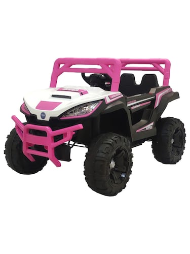 Montable Electrico Control Remoto 5KM/H Musica 12V Luz y Sonido  - Rosa