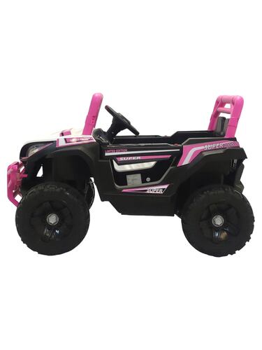 Montable Electrico Control Remoto 5KM/H Musica 12V Luz y Sonido  - Rosa