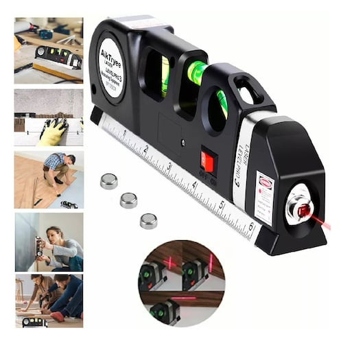 Nivel Laser Nivel Burbuja 3 Modos Flexometro De 5m