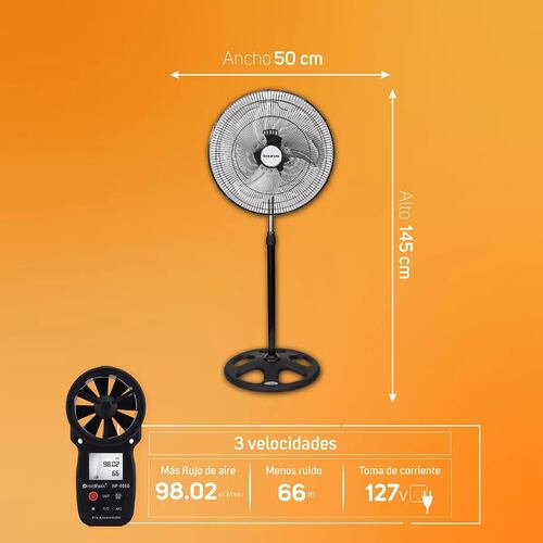 Ventilador Metalico 18" 3 en 1 TAURUS MARTE 3 Vel 3 Aspas