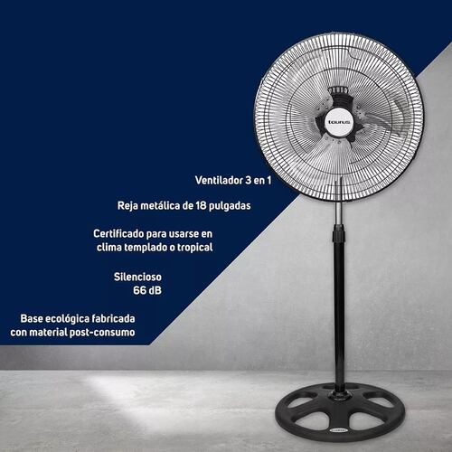 Ventilador Metalico 18" 3 en 1 TAURUS MARTE 3 Vel 3 Aspas