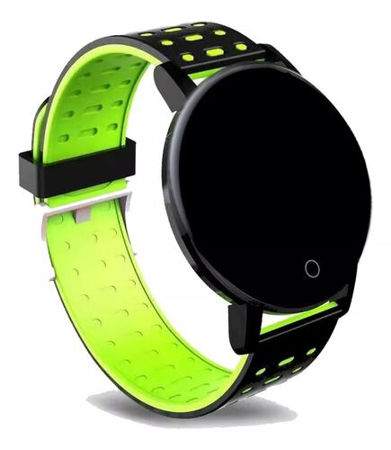 Reloj Inteligente Smartwatch 119 Plus Contra Agua Oxímetro Verde.