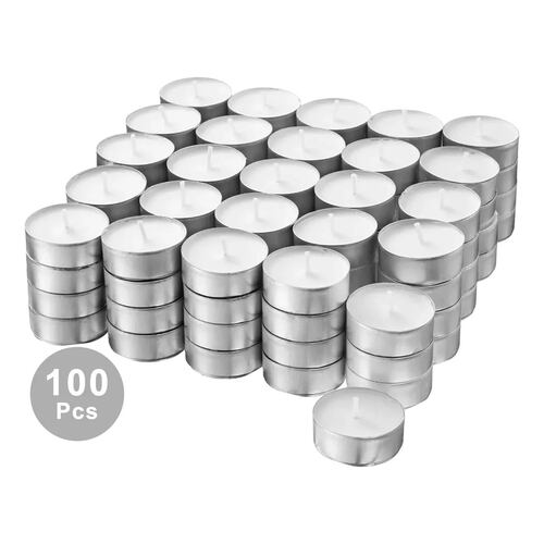 100 Pzs Velas Tea Light Flotantes Sin Aroma De Alta Calidad.