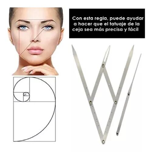 Regla Divisora Microblading Compas Diseño De Cejas Perfectas