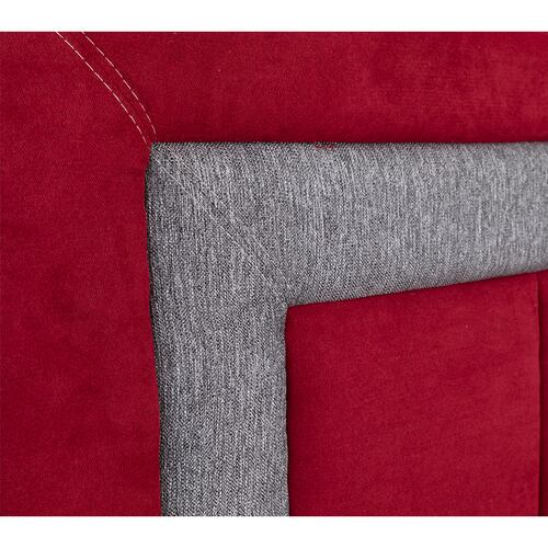Cabecera King Size Dicasa Bora Rojo con Gris