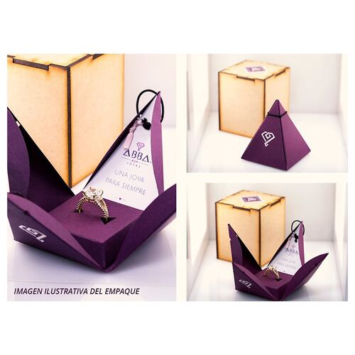 ANILLO DE COMPROMISO 10K ORO AMARILLO GEMAS CORAZONES ABBA JOYAS .