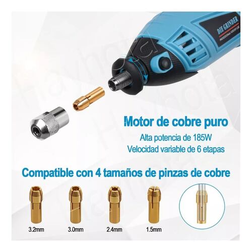 Mini Taladro Mototool Electrico Con 280 Accesorio Kit 185w