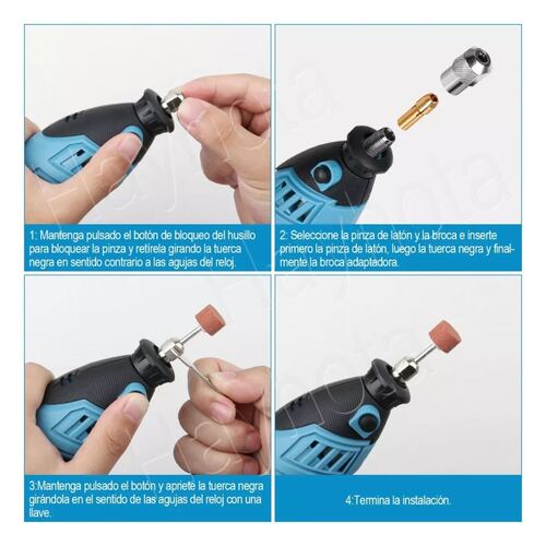 Mini Taladro Mototool Electrico Con 280 Accesorio Kit 185w
