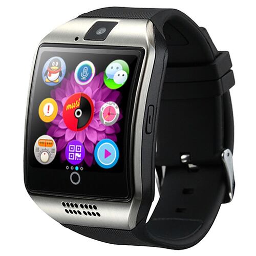 Smart Watch Q18 Curvo Reloj Celular Inteligente Android Sim Plateado.