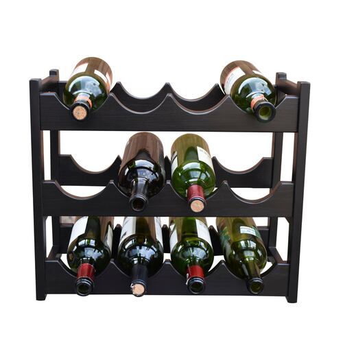 Cava de Madera Para 12 botellas color Chocolate