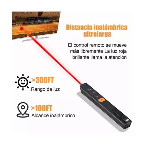 Control Usb Inalámbrico Puntero Láser Remoto De Presentación Negro