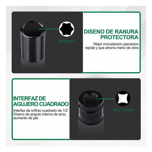 Kit De Llaves Vaso 1/2 Mecanica C/llave Carraca 14pz 