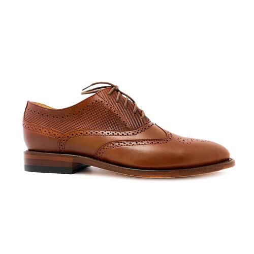 Zapato Dasalo Estilo Bostoniano Goodyear Welt Para Caballero En Piel Café