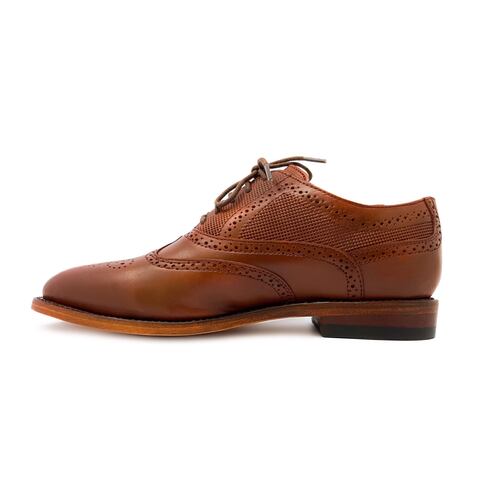 Zapato Dasalo Estilo Bostoniano Goodyear Welt Para Caballero En Piel Café