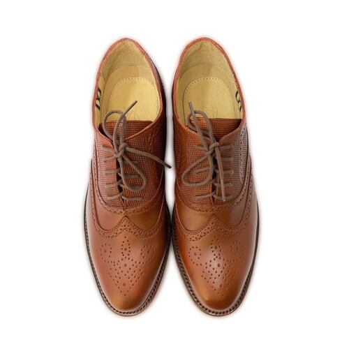 Zapato Dasalo Estilo Bostoniano Goodyear Welt Para Caballero En Piel Café