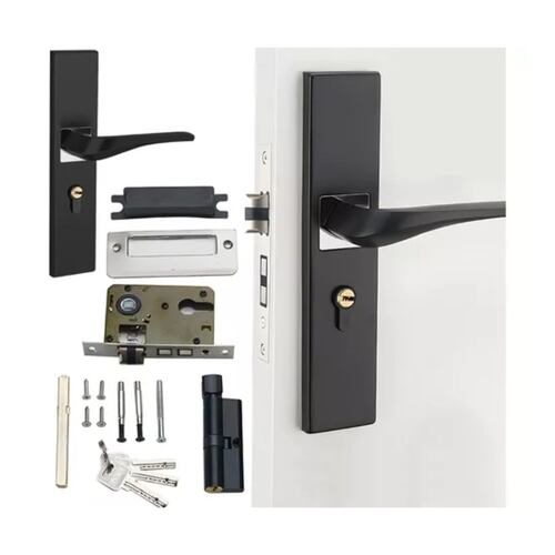Cerradura Manija Para Puerta Color Negro