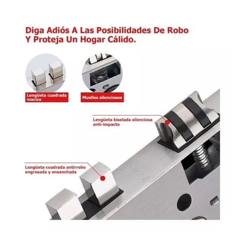 Cerradura Manija Para Puerta Color Negro