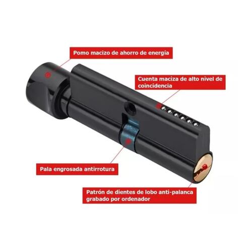 Cerradura Manija Para Puerta Color Negro