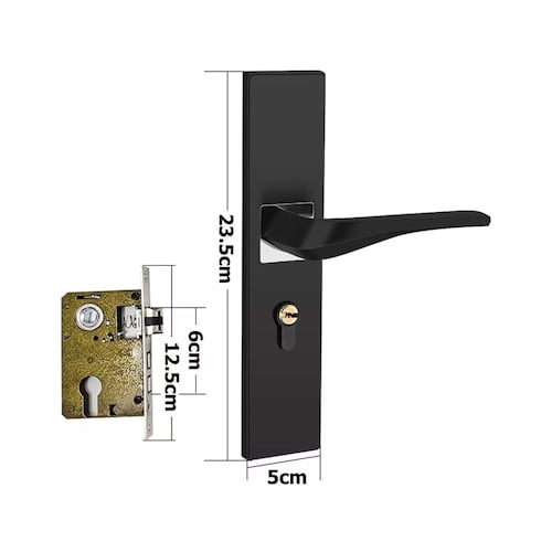 Cerradura Manija Para Puerta Color Negro