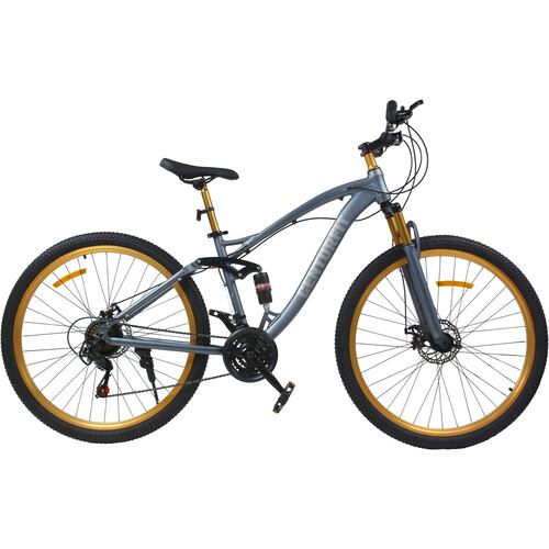 Bicicleta Montaña Aluminio R29 21v Doble Suspension Gris
