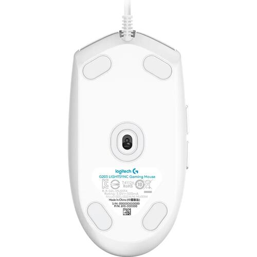 Mouse Gaming Logitech 203 Lightsync blanco