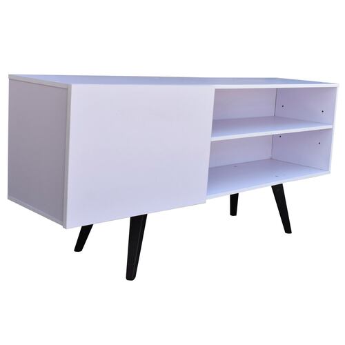 Hogare Centro de Entretenimiento Madrid para TV de hasta 55 pulgadas Color Blanco.