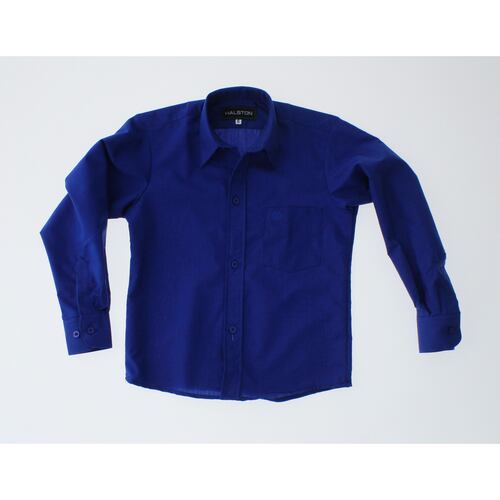 Camisa De Vestir Niño Color Azul Rey Manga Larga 3538 2 A 18 Años.