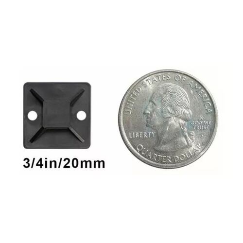 Bases Adherible Negro/blanco Para Cincho 20mm Bolsa 500pzas