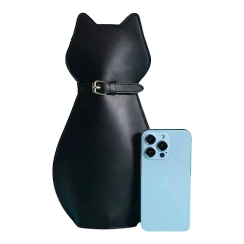 Bolso Bandolera Mini Bolso Hombro Diseño Gato Negro 30x4 Cm.
