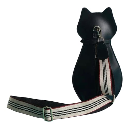 Bolso Bandolera Mini Bolso Hombro Diseño Gato Negro 30x4 Cm.