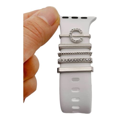 Charms Para Correa Compatible Con Apple Watch Inicial.