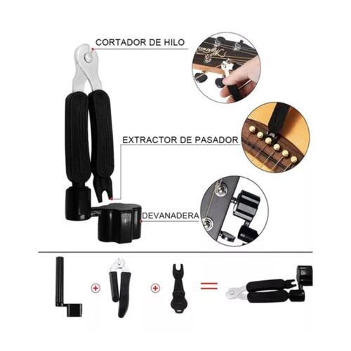 Kit De Cuerdas Y Accesorios Para Guitarra Acústica, 70 Pzs.